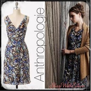 Moulinette Soeurs Oak Apple Geo Printed Surplice Dress Anthropologie NWOT